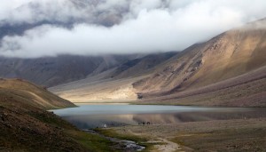 Camping near Chandertaal Lake, Spiti, Himachal Pradesh, India