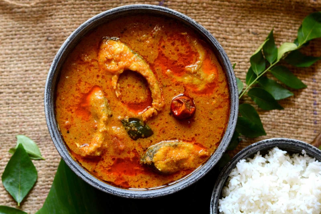 Chepa Pulusu is fresh fish cooked in a tangy tamarind sauce with freshly ground spices. This particular dish tastes best the next day after the fish pieces are soaked in the tamarind and spice juices and served with hot steamed white rice and sliced onions.
