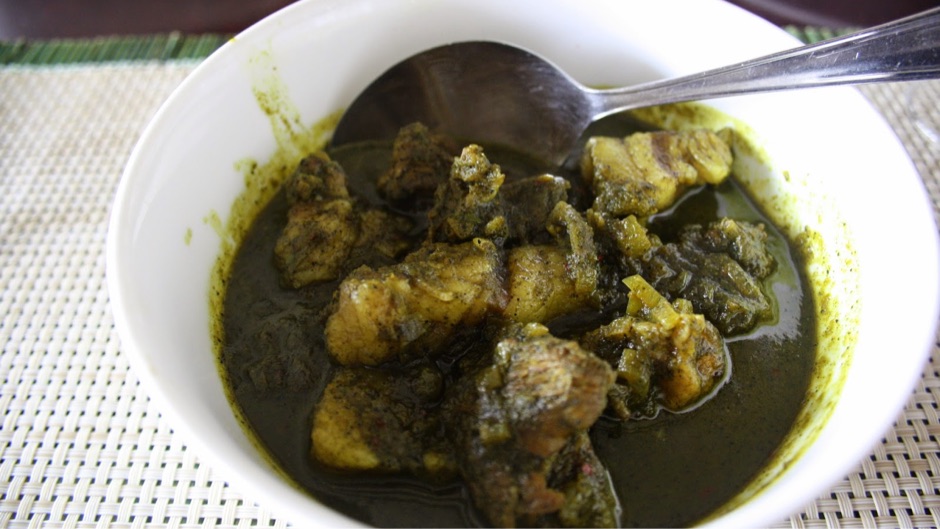 Tungrymbai is soy bean which is fermented and added with pork. Chop pork into little pieces and fry it till it is brownish. Then spices are added to it. Then added to this to the boiling soybeans and cooked till it is heavy.  